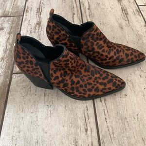 NWOT - Marc Fisher Leopard Booties - Size 7